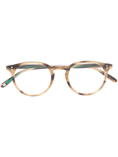  Garrett Leight Tortoiseshell-effect Round Frame Eyeglasses - Brown 