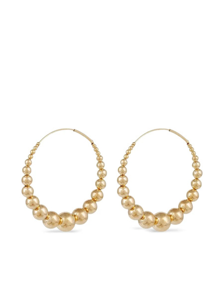  Gas Bijoux Beaded Hoop Earrings - Gold 