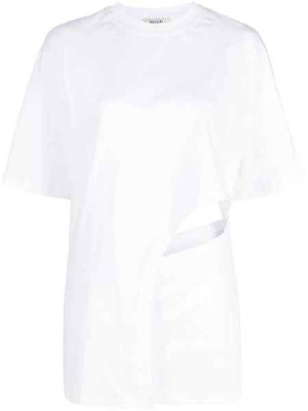  Gauchère Asymmetric Cotton T-shirt - White 