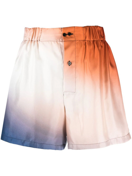  Gauchère Gradient-effect Elasticated-waist Shorts - Orange 