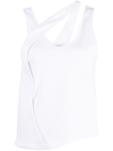  Gauchère Mirror Ribbed Tank Top - White 