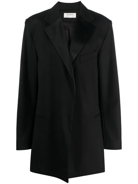 Gauchère Notched-lapels Single-breasted Coat - Black 