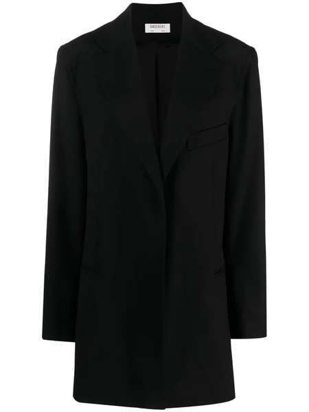  Gauchère Notched-lapels Single-breasted Coat - Black 