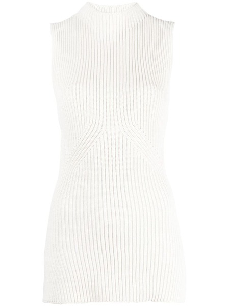  Gauchère Open-back Ribbed Top - Neutrals 