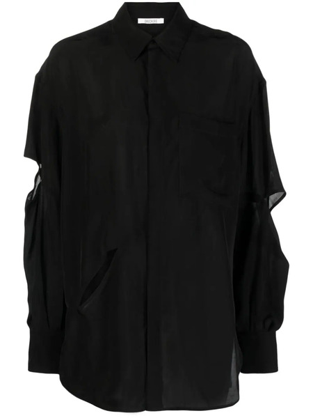  Gauchère Ripped-detail Shirt - Black 