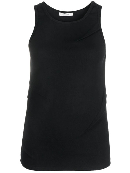 Gauchère Round-neck Sleeveless Tank Top - Black 