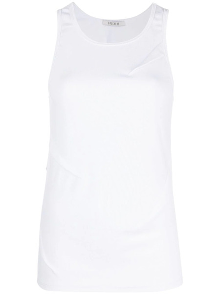  Gauchère Round-neck Sleeveless Tank Top - White 