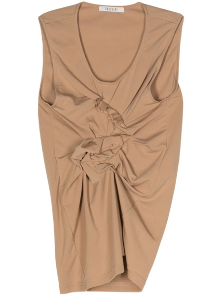  Gauchère Ruffle-detail Sleeveless Top - Neutrals 