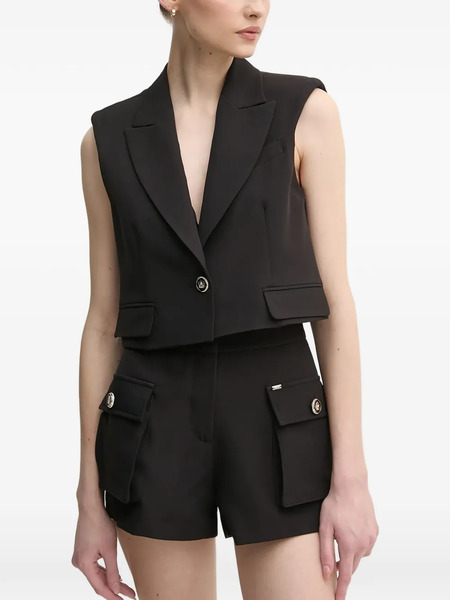  Gaudi Cropped Vest - Black 