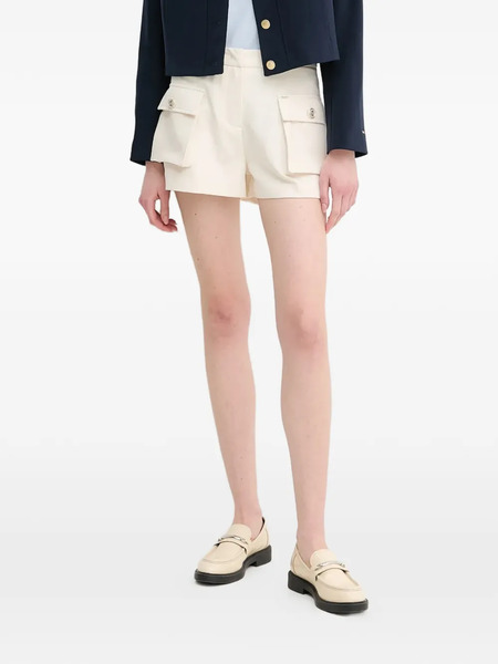  Gaudi Flap-pocket Button Shorts - Neutrals 