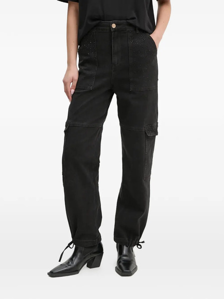  Gaudi High-waisted Cargo Jeans - Black 