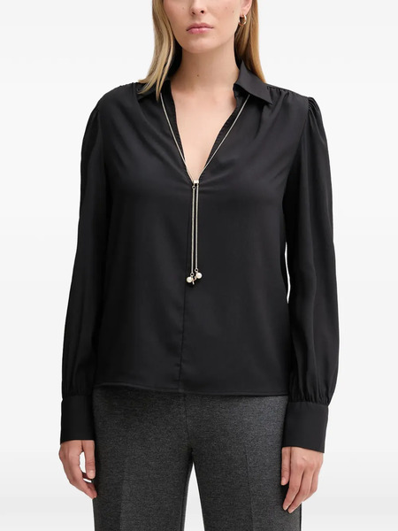  Gaudi Necklace-embellished Shirt - Black 