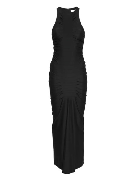  Gauge81 Deni Racer-back Ruched Midi Dress - Black 
