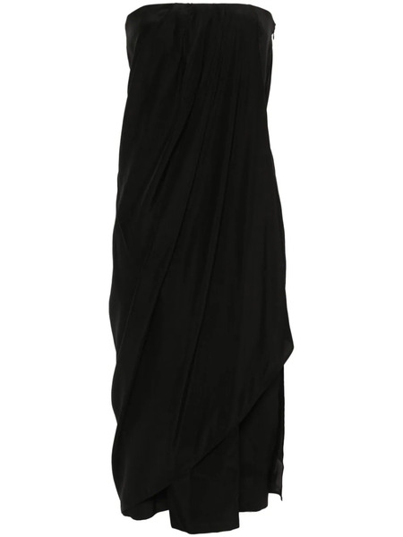  Gauge81 Onna Strapless Silk Midi Dress - Black 