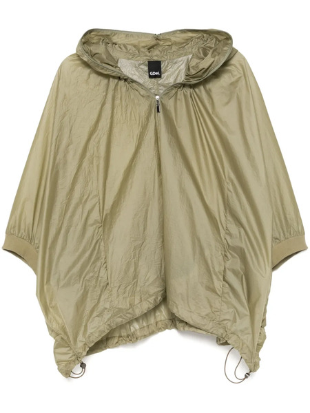  Gaze De Lin Hooded Zipped Cape - Green 