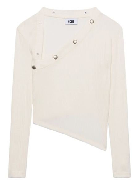  Gcds Button Asymmetric Blouse - White 