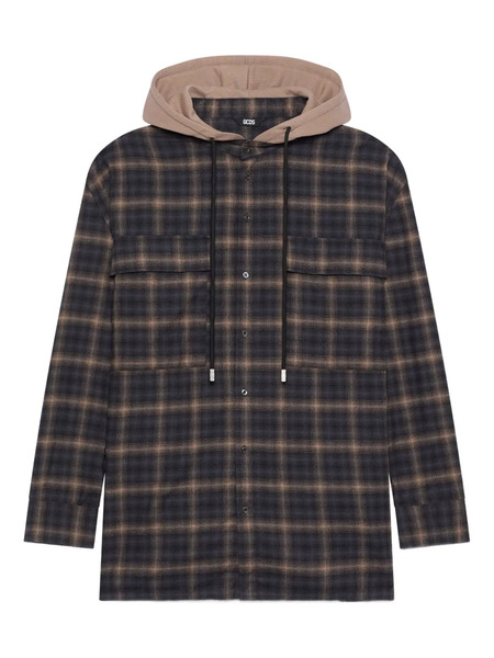  Gcds Check-pattern Shirt Jacket - Blue 