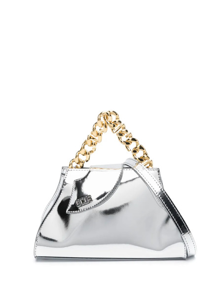 Gcds Comma Faux-leather Crossbody Bag - Silver 