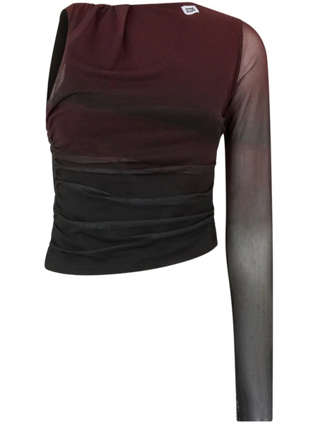  Gcds Creature Tulle One-shoulder Top - Red 