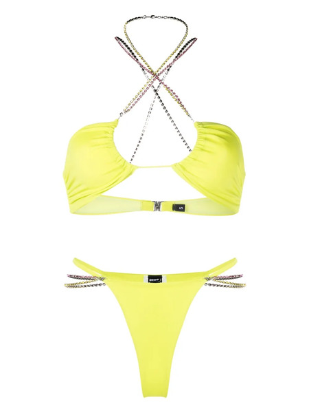  Gcds Crystal-embellished Bikini Set - Green 