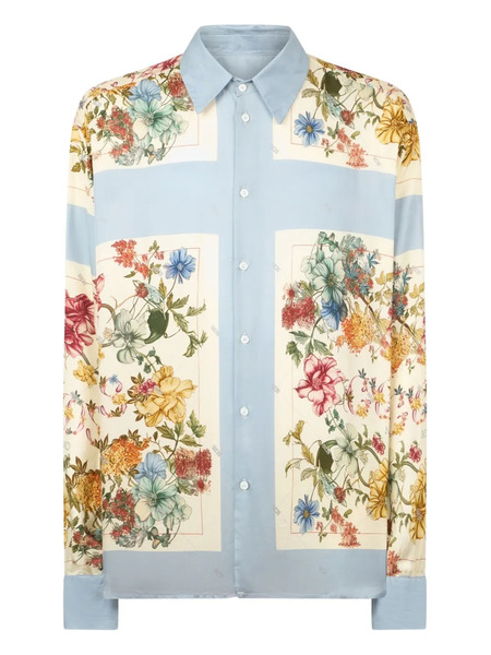  Gcds Floral-print Shirt - Blue 