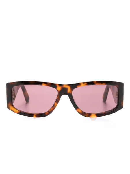  Gcds Gd0037 Rectangular-frame Sunglasses - Brown 
