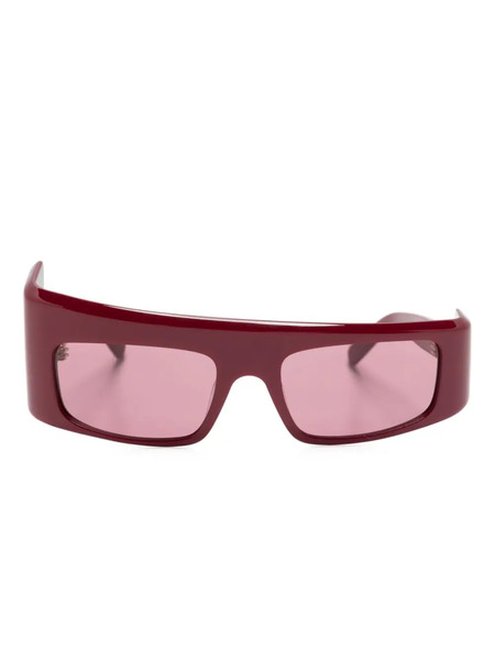  Gcds Gd0043 Wraparound-frame Sunglasses - Red 