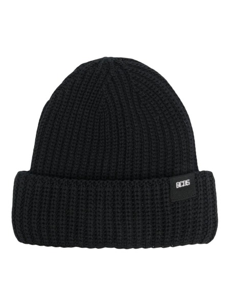  Gcds Giuly Logo-patch Beanie - Black 