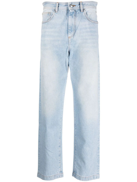  Gcds Graffiti Wide-leg Jeans - Blue 