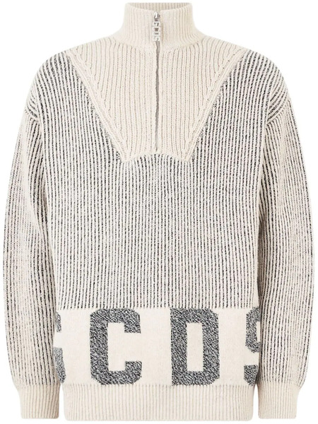  Gcds Half-zip Jumper - Neutrals 