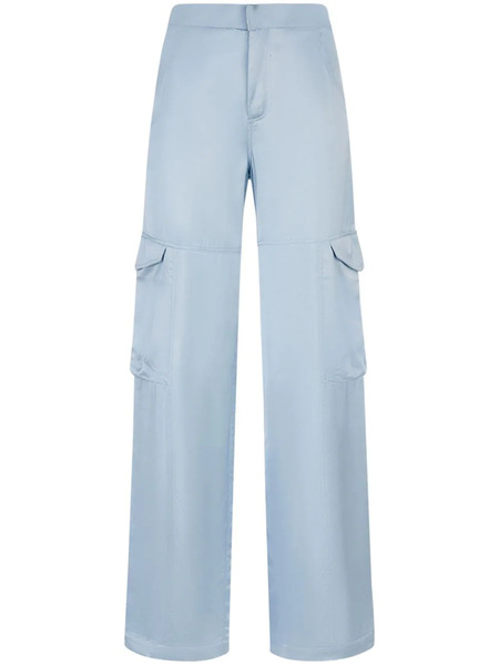  Gcds High-waisted Satin Cargo Trousers - Blue 