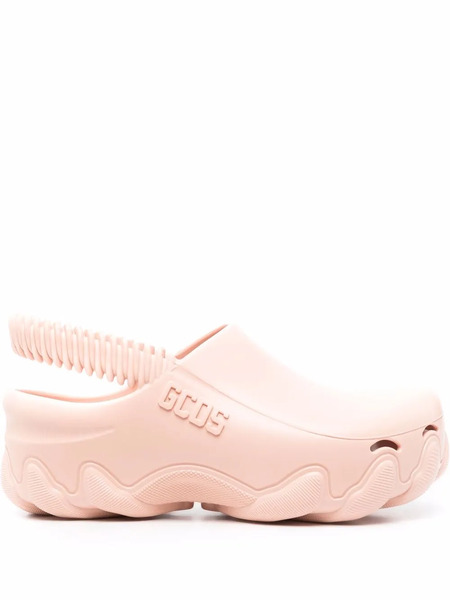  Gcds Ibex Logo-embossed Slingback Clogs - Pink 