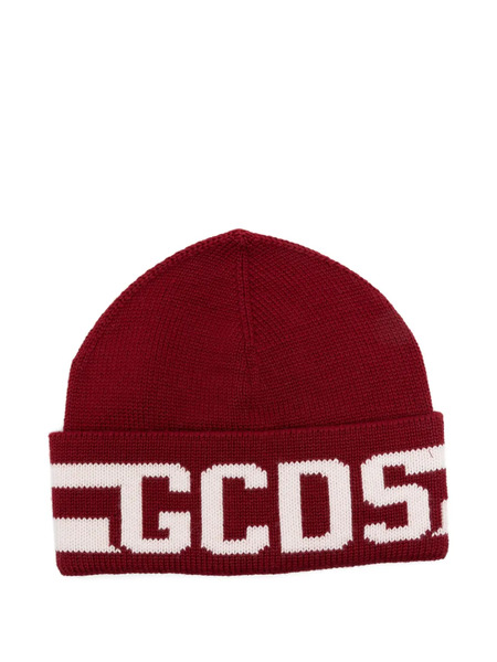  Gcds Kids Logo-band Beanie Hat - Red 