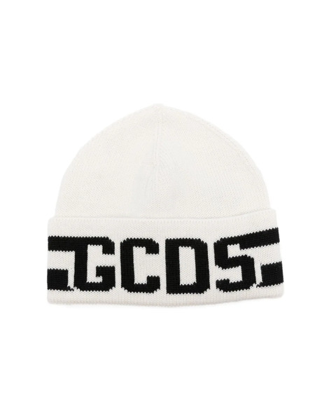  Gcds Kids Logo-band Beanie Hat - White 