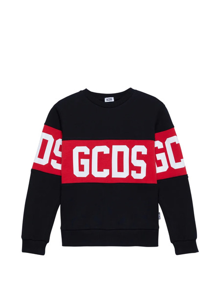  Gcds Kids Logo-print Crew-neck Sweatshirt - Black 