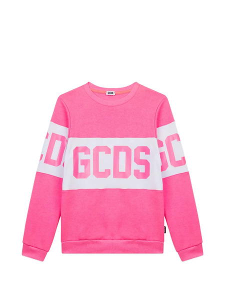  Gcds Kids Logo-print Crew-neck Sweatshirt - Pink 