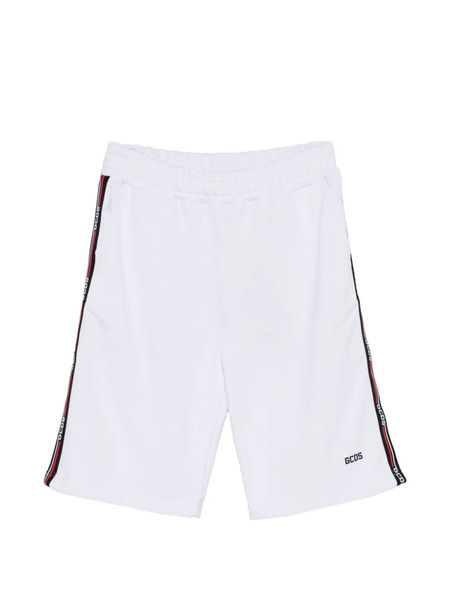  Gcds Kids Logo-stripe Shorts - White 