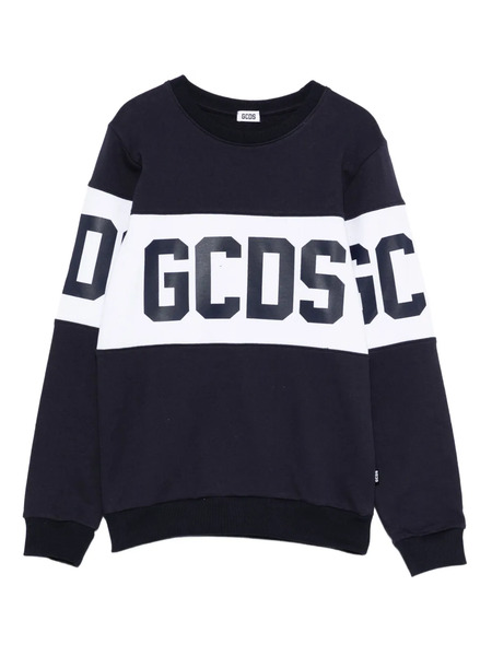  Gcds Kids Panelled Logo-detail Sweatshirt - Blue 