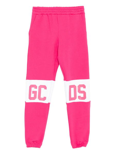  Gcds Kids Panelled Logo-print Trousers - Pink 