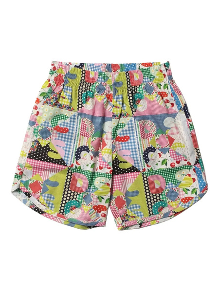  Gcds Kids Patchwork-print Shorts - Blue 