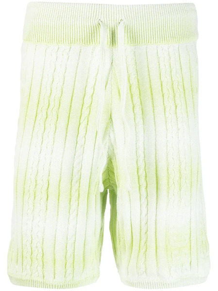  Gcds Knitted Degradé Bermuda Shorts - Green 