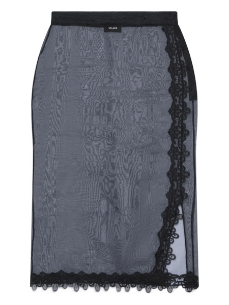  Gcds Lace Trim Skirt - Black 