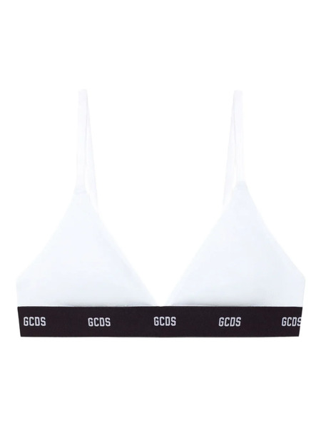  Gcds Logo-band Triangle Bra - White 