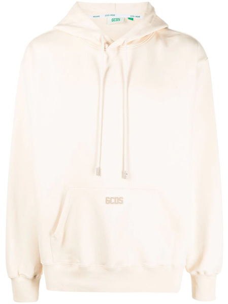  Gcds Logo-detail Drawstring Hoodie - Neutrals 