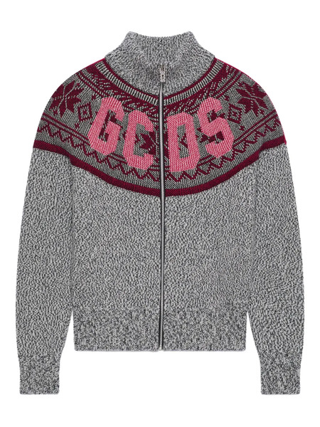  Gcds Logo-embellishment Cardigan - Grey 