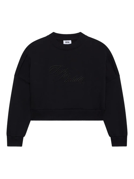  Gcds Logo-embroidered Sweatshirt - Black 