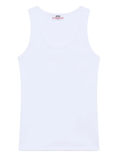  Gcds Logo-embroidered Tank Top - White 