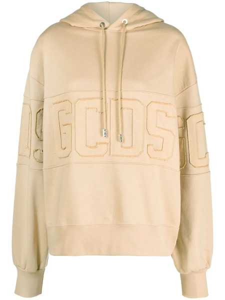  Gcds Logo-motif Cotton Hoodie - Neutrals 