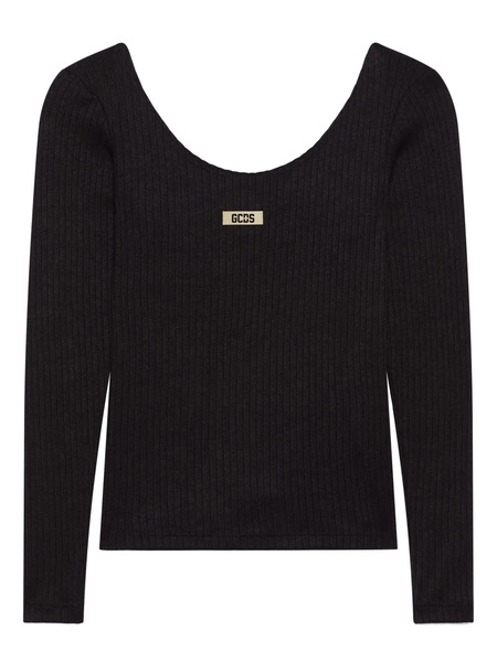  Gcds Logo-patch Long-sleeve T-shirt - Black 