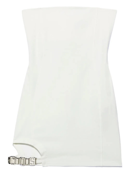  Gcds Logo-plaque Mini Dress - White 